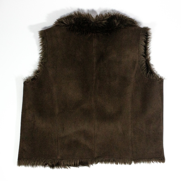 Valerie Stevens Suede/Fur Vest Size L - Picture 3 of 3